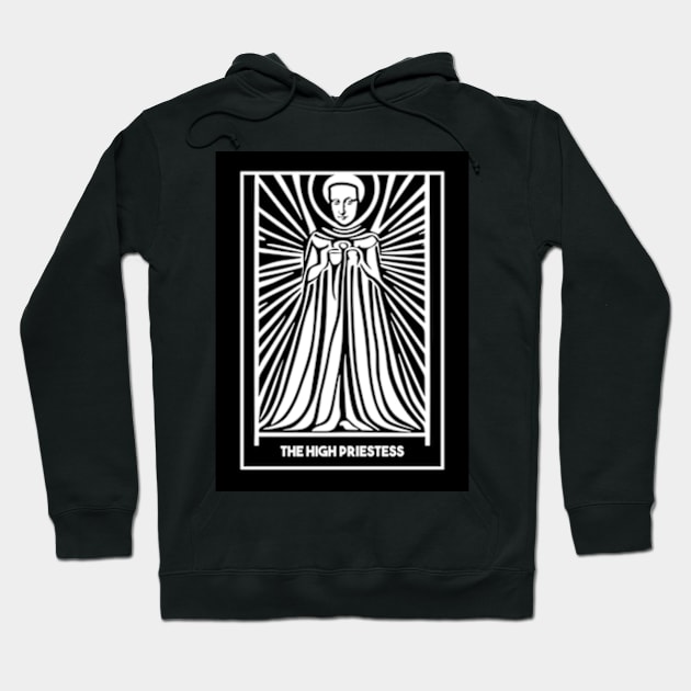 The High Priestess Tarot Card Hoodie by ArtFactoryAI